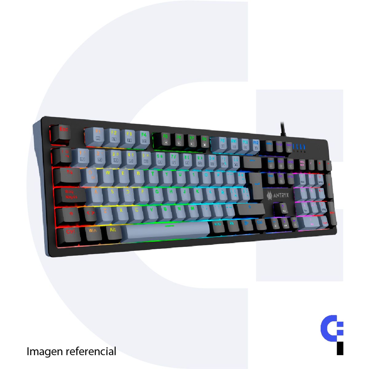 ANTRYX - TECLADO MECANICO ANTRYX MK860L BLACK BLUE SWITCH USB