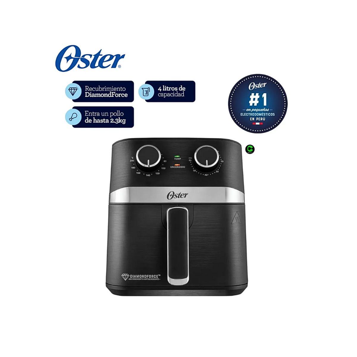 OSTER - TriCombo Oster Licuadora BLSTKAGRRD + Freidora y Plancha