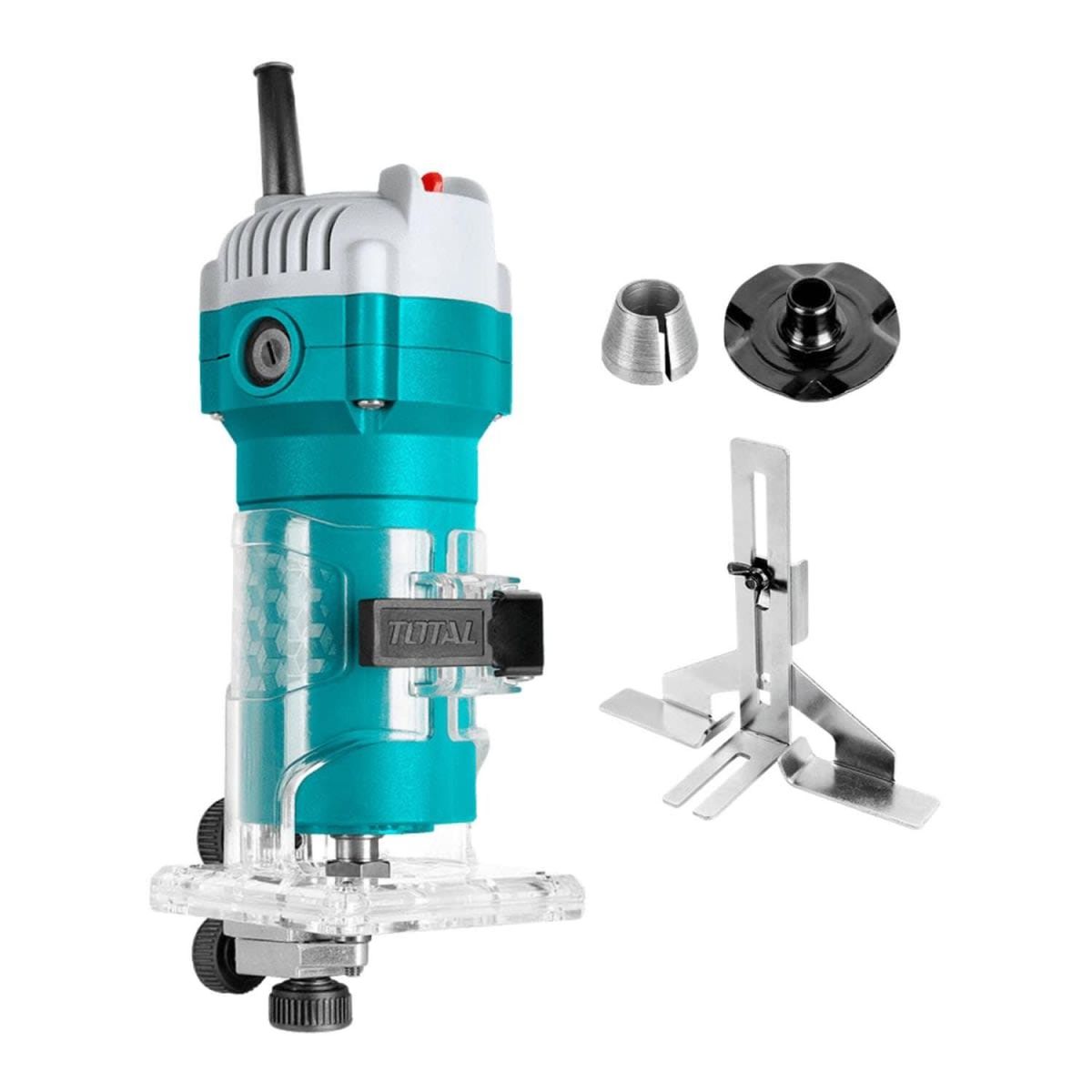 TOTAL TOOLS - Ruteadora de Palma 600w + Accesorios 12pcs Total