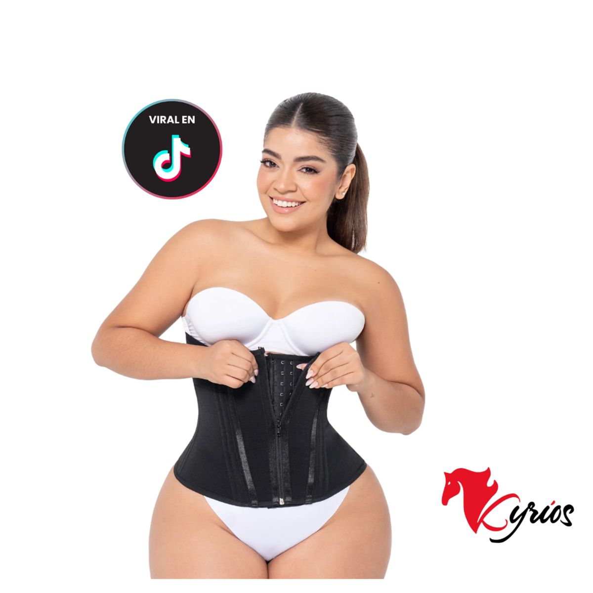 NO LOGO - Cinturilla De 15 Varillas - NEGRO