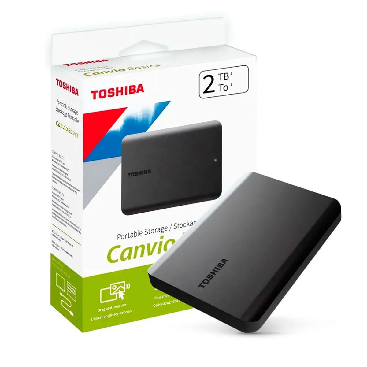 TOSHIBA - Disco Duro externo Toshiba Canvio Basics 1TB