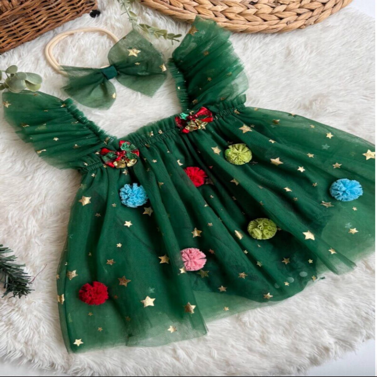 GENERICO - VESTIDO DE BEBÉ NIÑA NAVIDAD