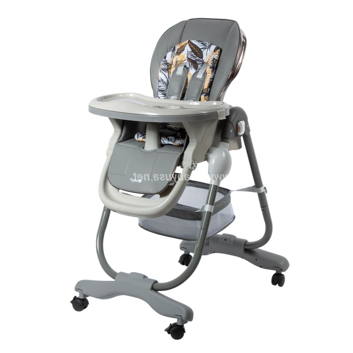 EBABY - Silla de comer para bebe Plegable YAMI Gris