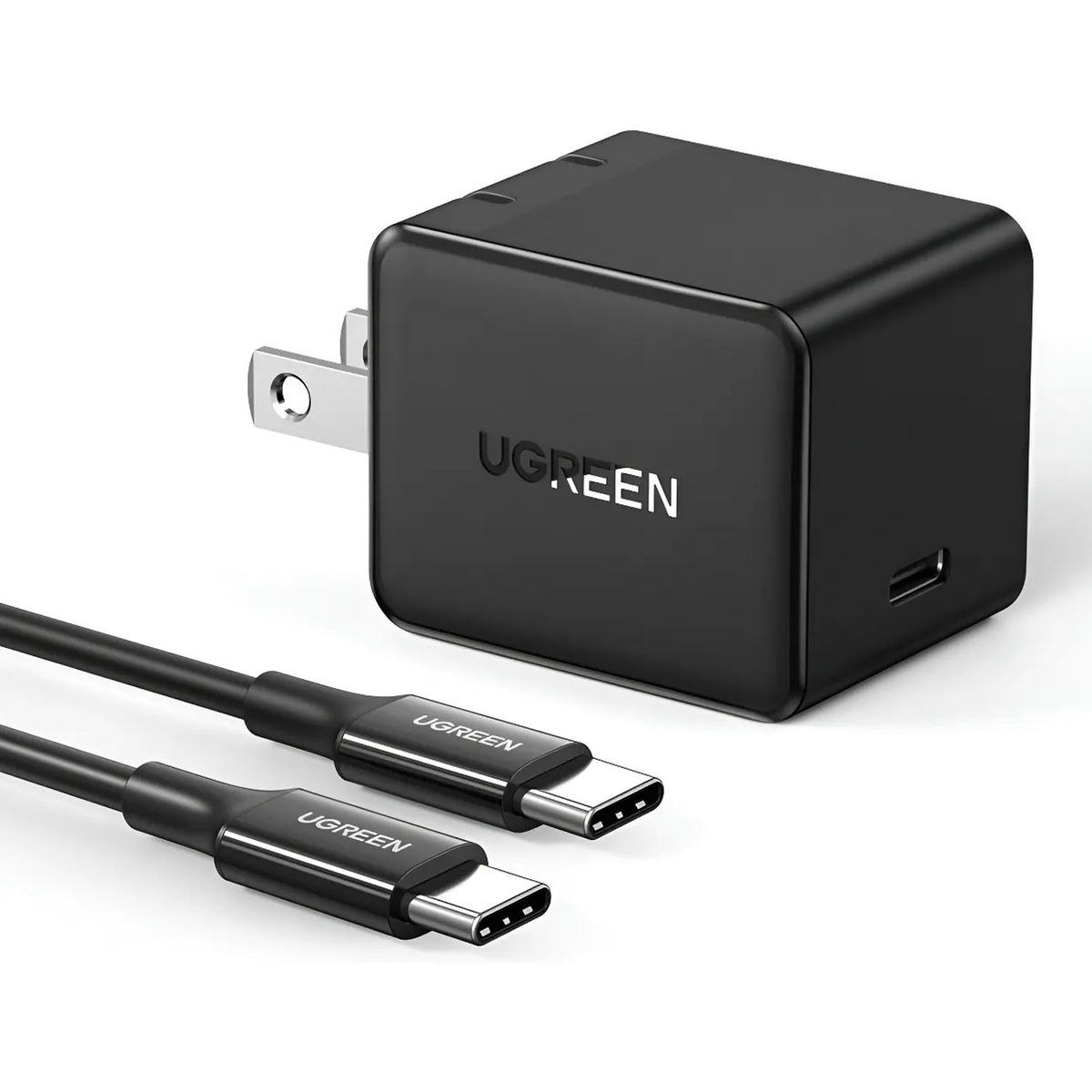 UGREEN - Ugreen Cargador Usb C 25w De Pared+cable Usb-C 50576 Negro