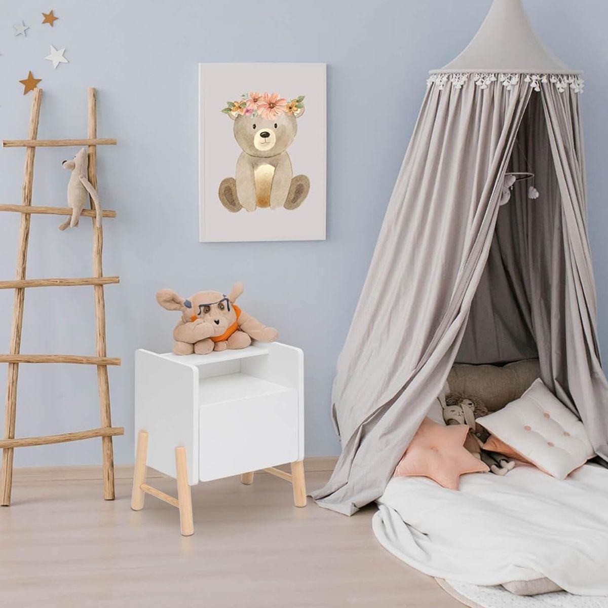 DIBA MUEBLES - Velador 1Cj  Infantil Lukis Blanco DIBA Muebles