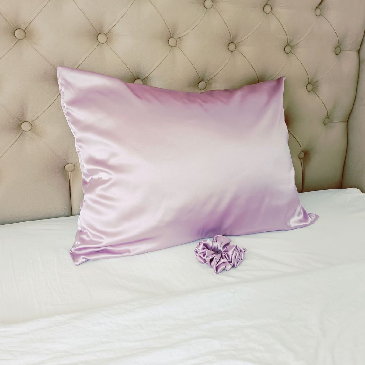 GENERICO - Funda de Almohada de Satín Antifrizz 50x70 cm - Lavanda