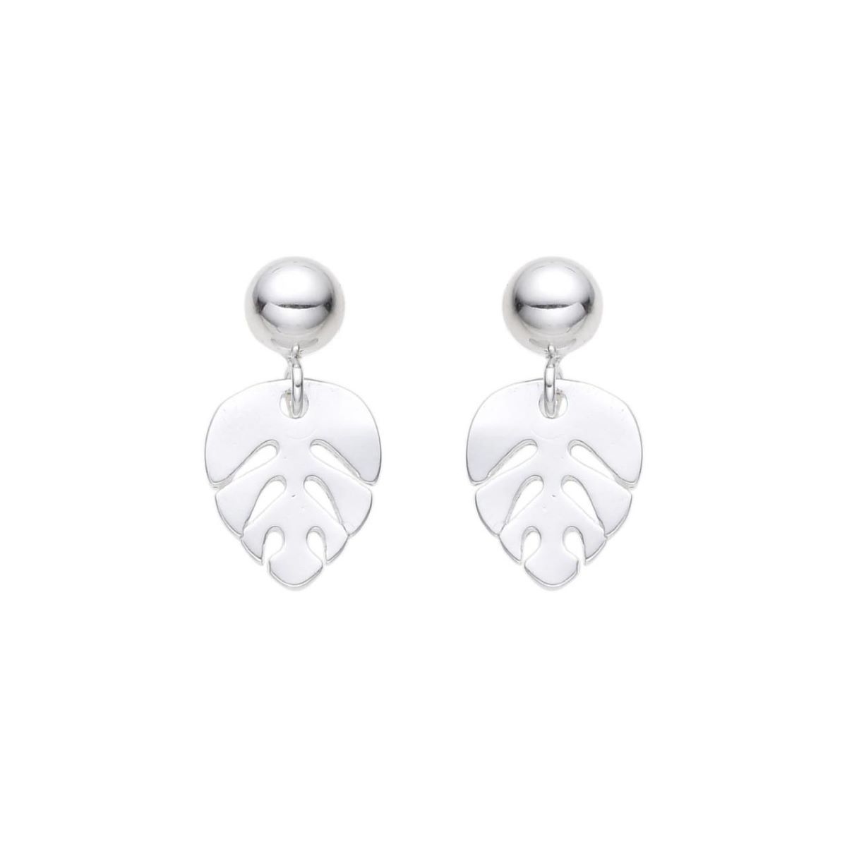 SANTORAL - Aretes Hoja Colgante - Plata