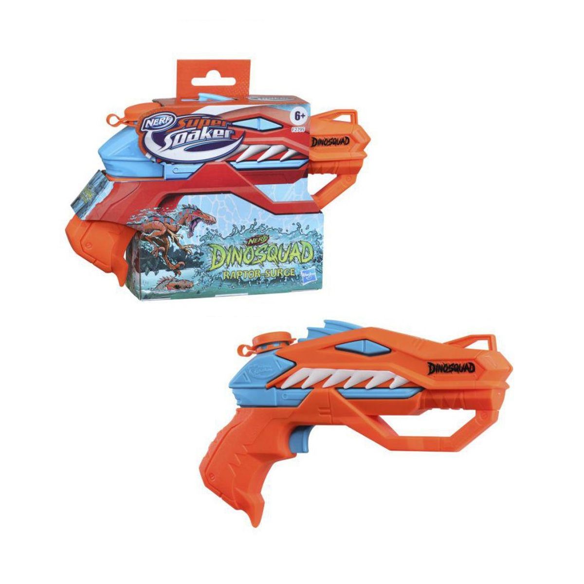 HASBRO - LANZADOR DE AGUA NERF SUPER SOAKER DINOSQUAD RAPTOR-SURGE
