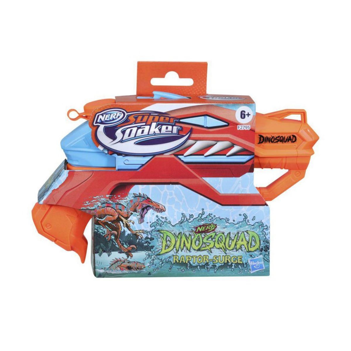 HASBRO - LANZADOR DE AGUA NERF SUPER SOAKER DINOSQUAD RAPTOR-SURGE