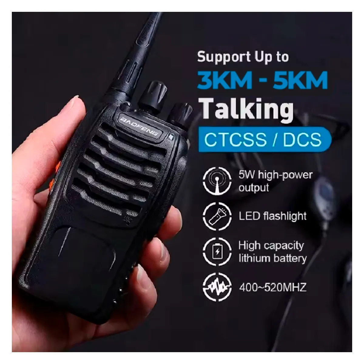 BAOFENG - Pack De Radios Walkie Talkie Baofeng BF888S + Accesorios