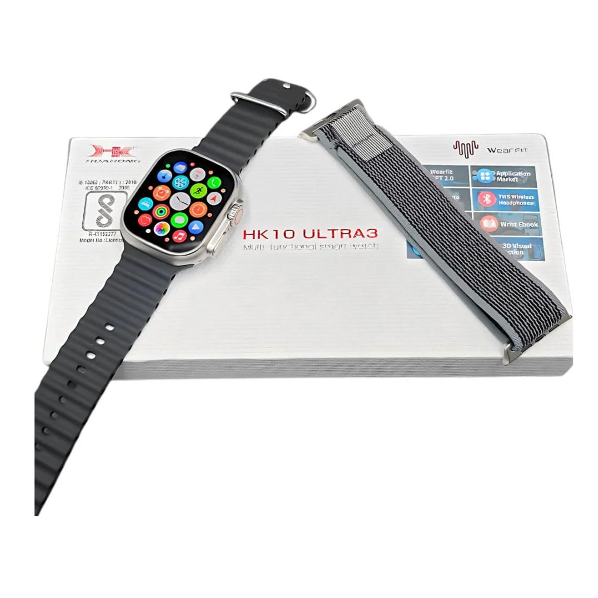 GENERICO - SMARTWATCH SERIE 10 , HK 10 ULTRA 3  4GB MEMORIA, 2 CORREAS,PANTALLA AMOLED