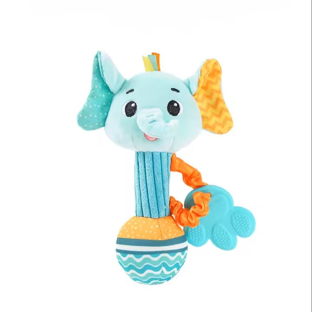 GENERICO - Sonaja de felpa suave para estimulación - Elefante