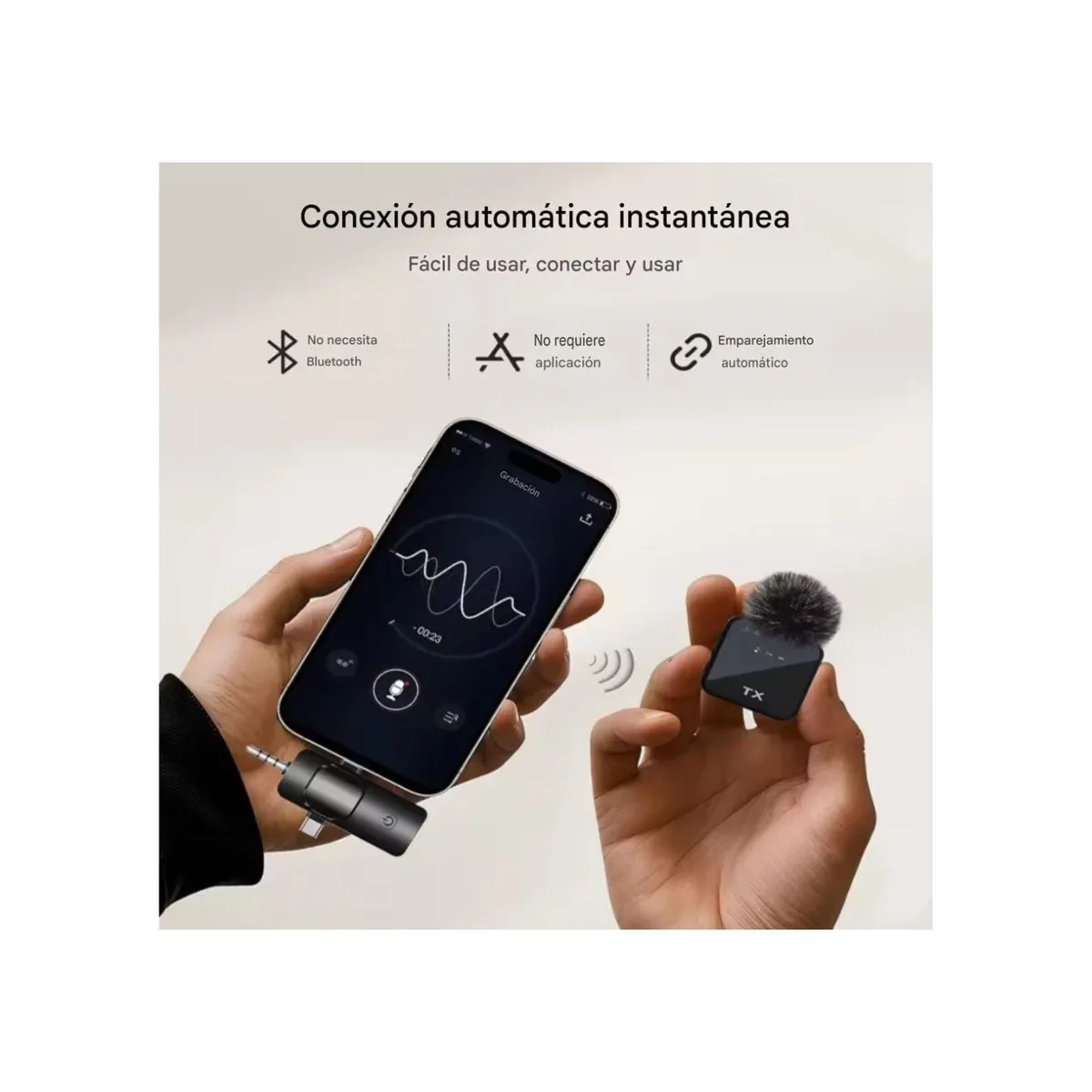 OEM - Micrófono De Cuello Inalámbrico 3 en 1 Solapero  F11-2