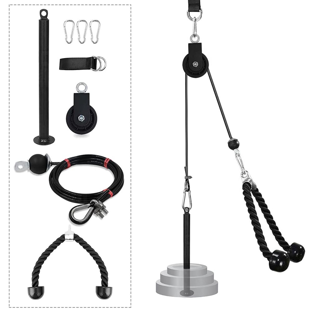 EASY FIT - Polea Entrenamiento Home Gym Juego De Polea Cable