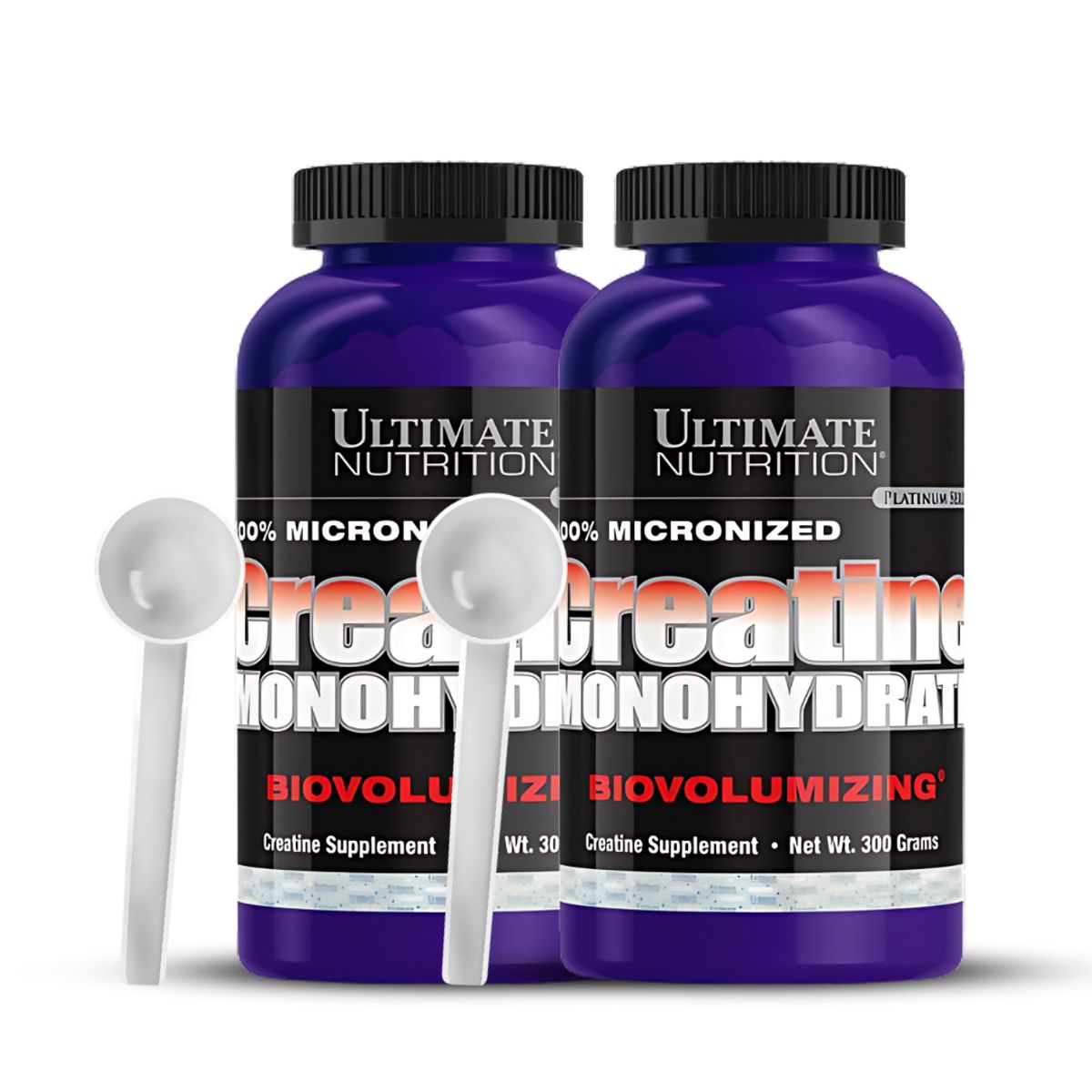 ULTIMATE NUTRITION - PACK X 02 - Creatina Ultimate Nutrition 300 g - Creatina Monohidratada y micronizada + 2 scoop