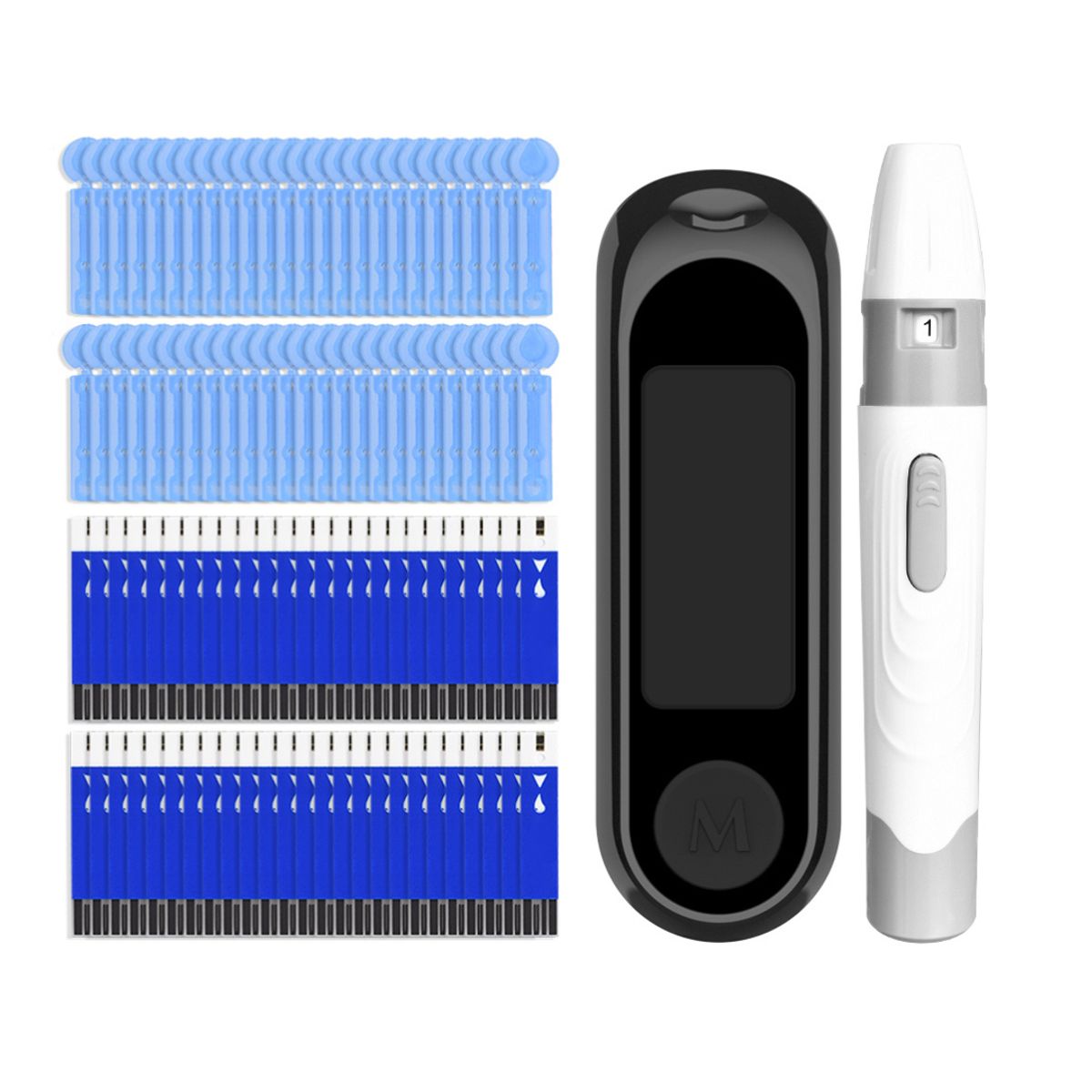 GENERICO - Repuesto Glucómetro HH-XT520 50 Tiras 50 Lancetas