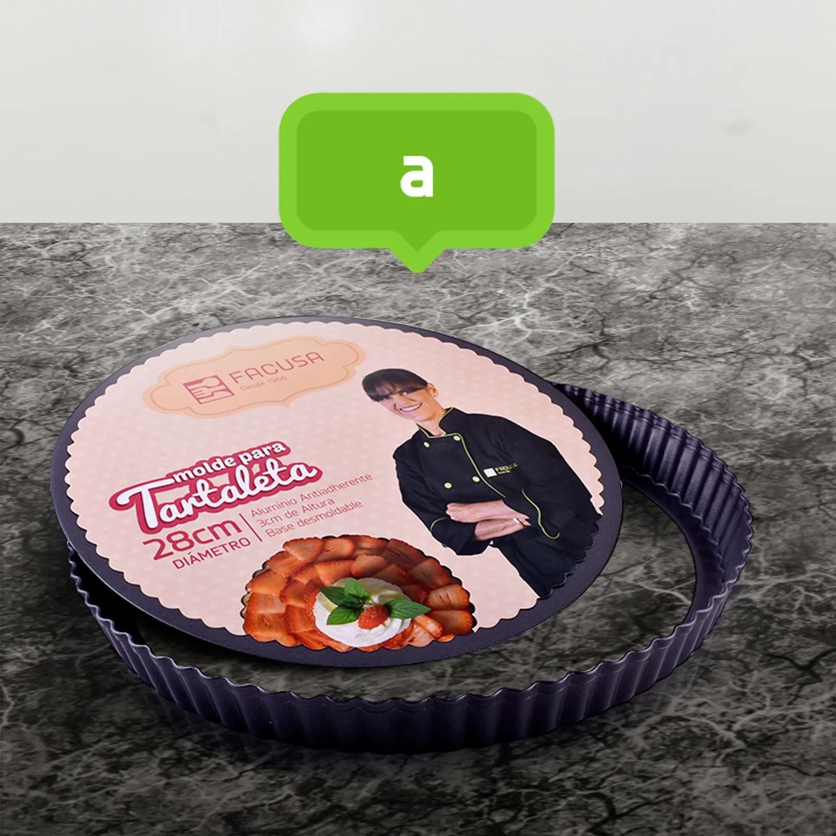 FACUSA - Molde Para Tartaleta O Pie Facusa Original desmontable 28 Cm