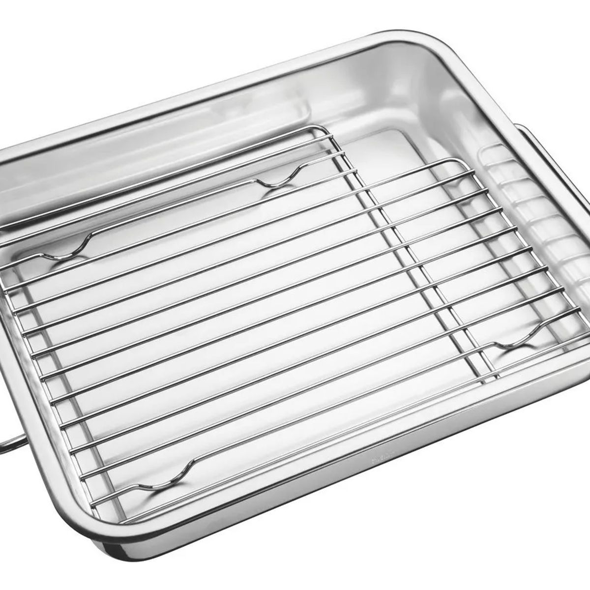 GENERICO - Asadera Para Horno Acero Inoxidable con rejilla 40X30