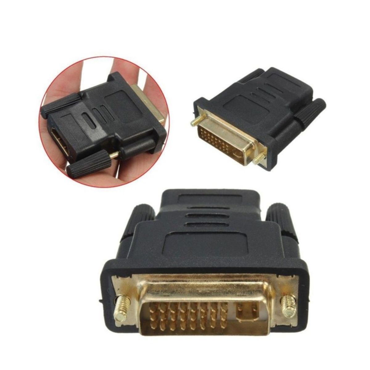 GENERICO - Adaptador Convertidor Hdmi (hembra) A Dvi (macho 24 +5)