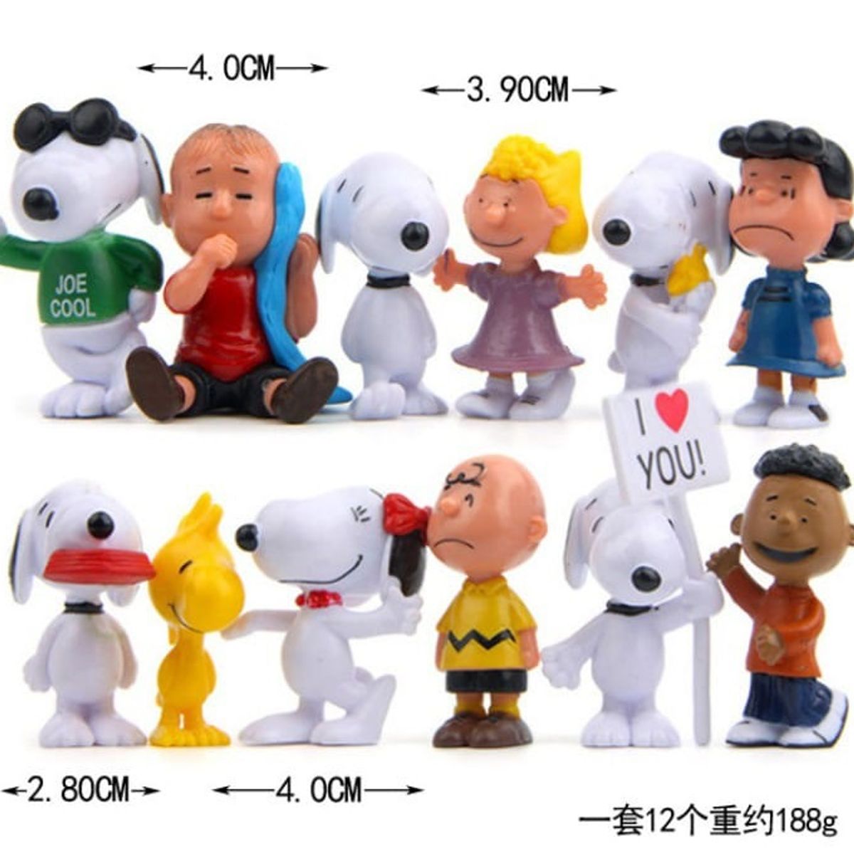 GENERICO - CHARLIE BROWN Y SNOOPY 12 UNID