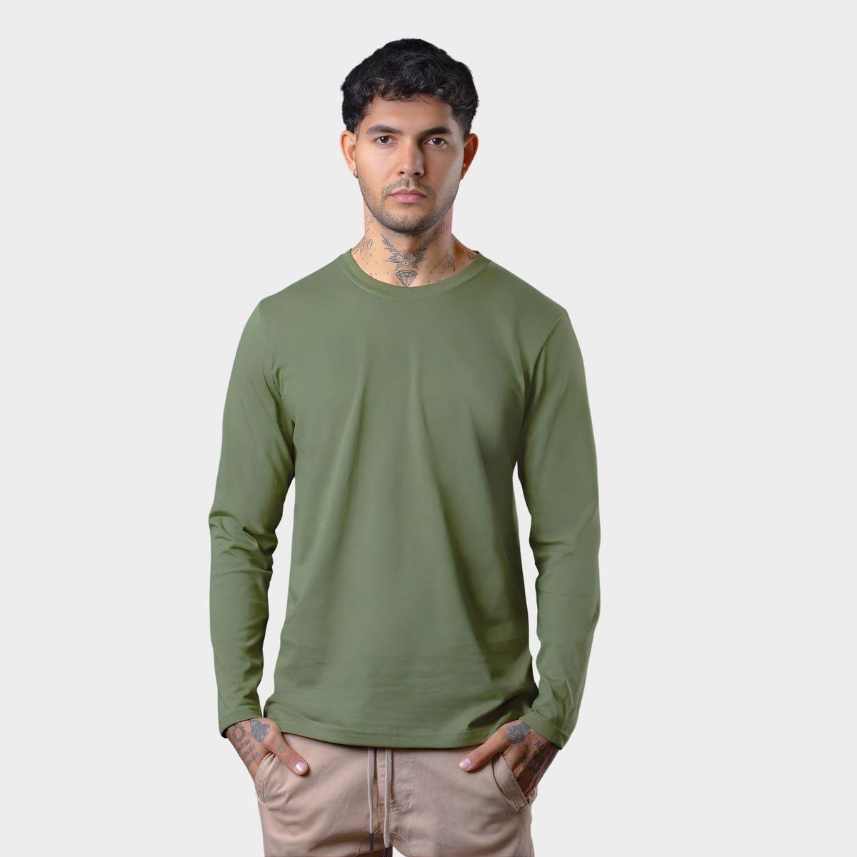 PAPIROS DENIM - Polo Manga Larga 100% Algodón Básico