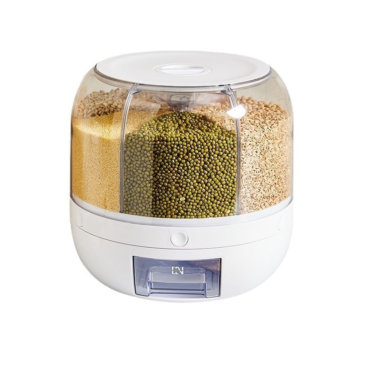 GENERICO - Dispensador de Cereales Granos Arroz Con Taza Medidora 10Kg Giratorio