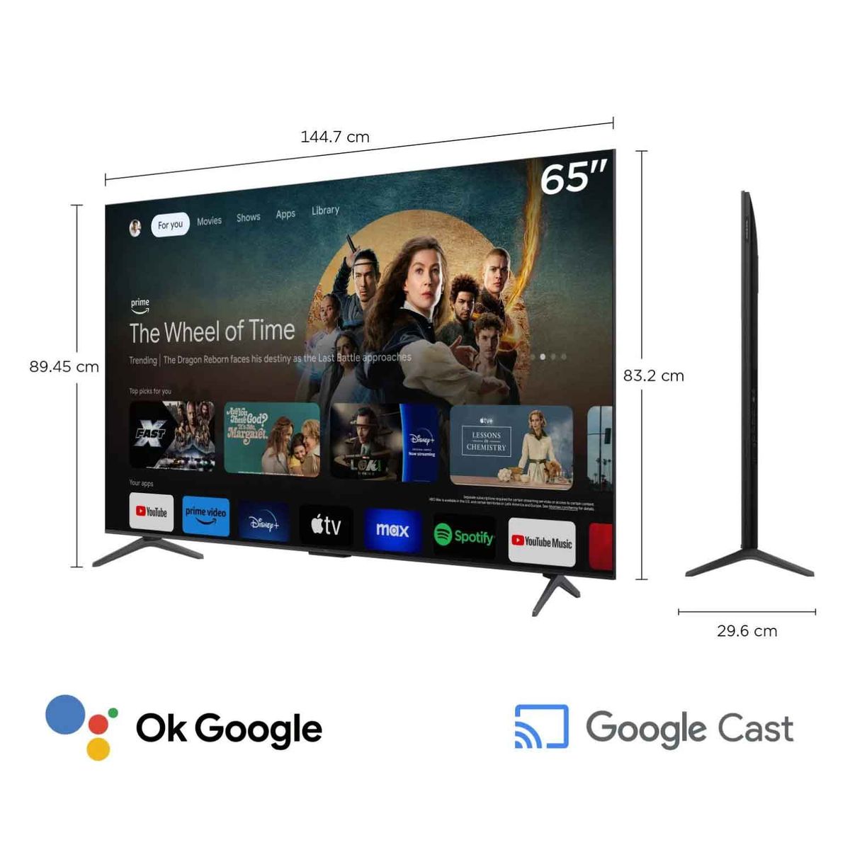 TCL - Televisor TCL 75 Qd Miniled 4K 75C6K Google TV
