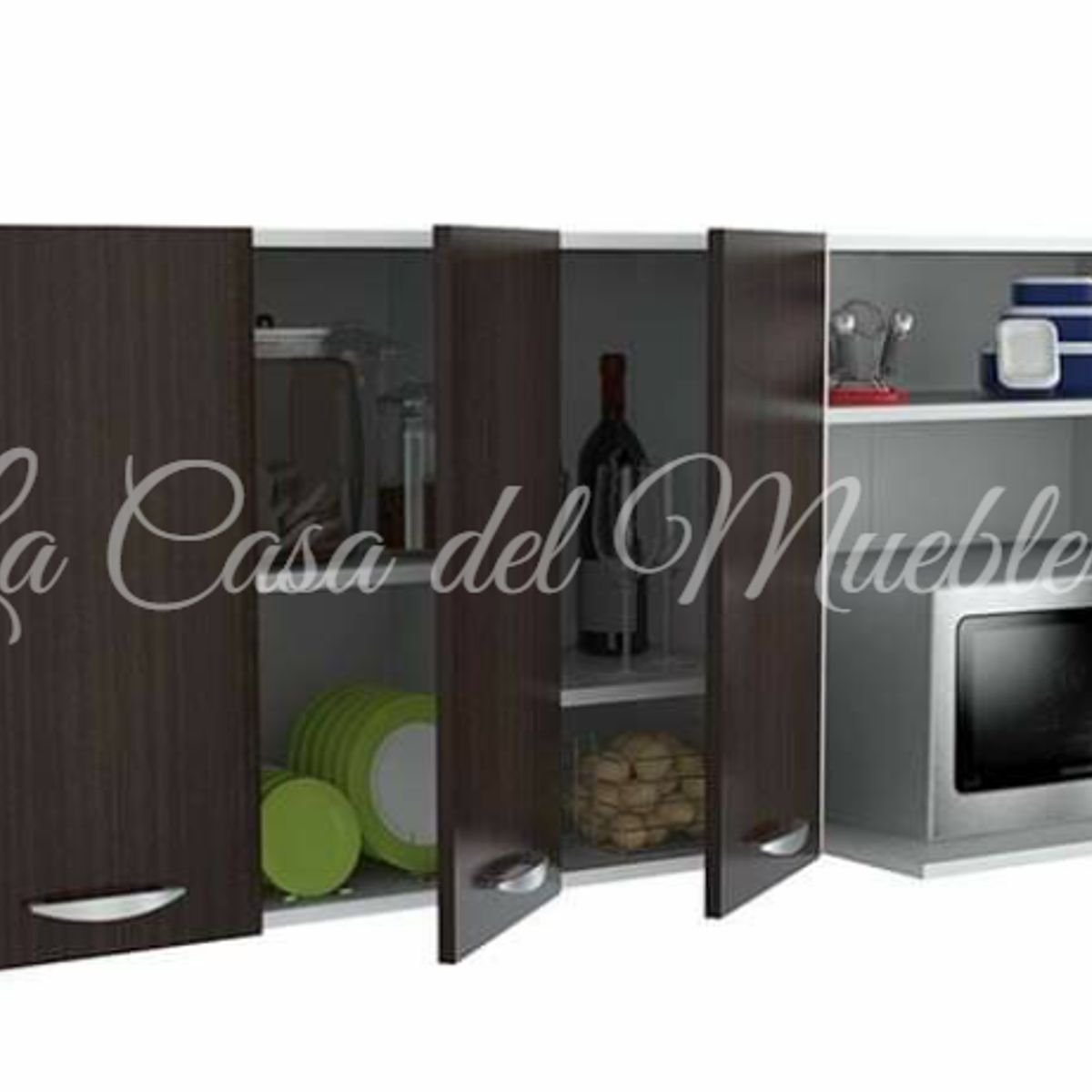 GENERICO - ALACENA SILVANA - LA CASA DEL MUEBLERO - WENGUE  CON BLANCO