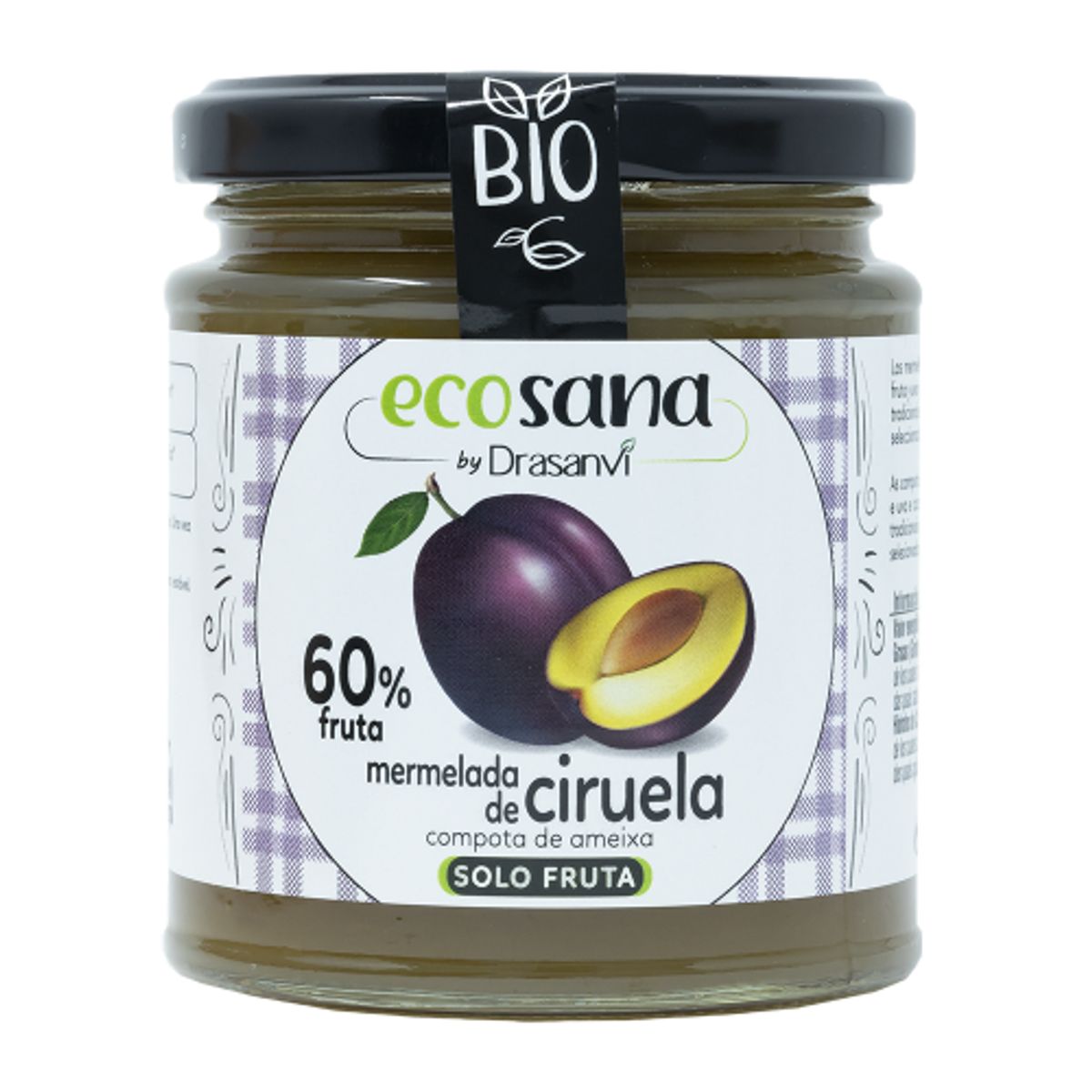 DRASANVI - Postre (Mermelada) Ciruela, Uva y Limón x 255 gr