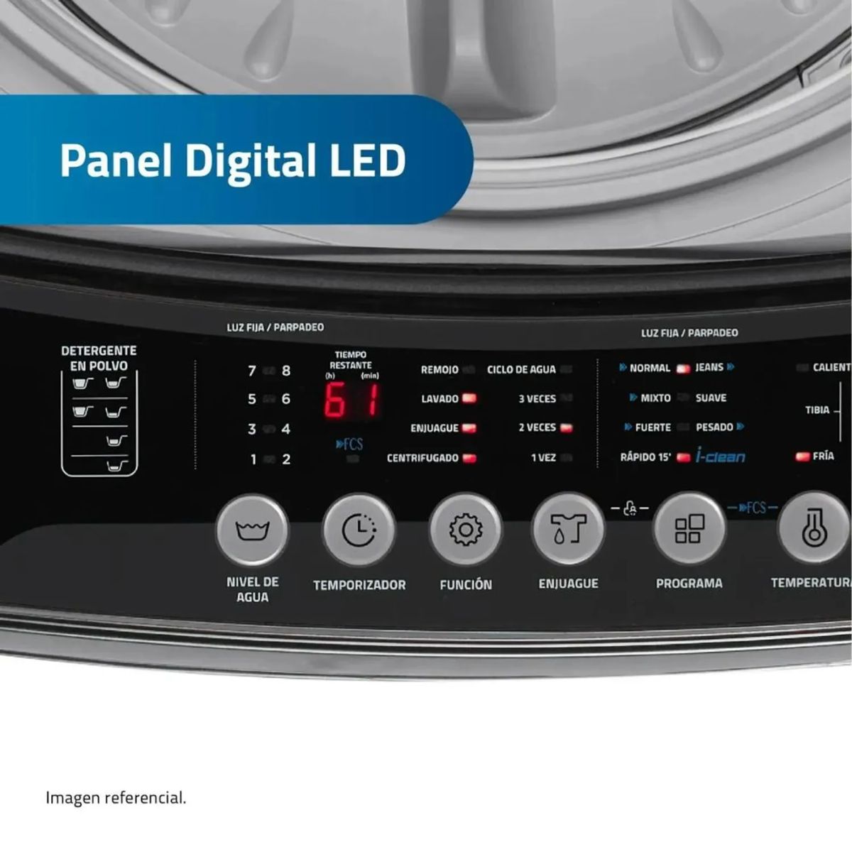 INDURAMA - Lavadora Automática Indurama 18KG LRI-18DGR