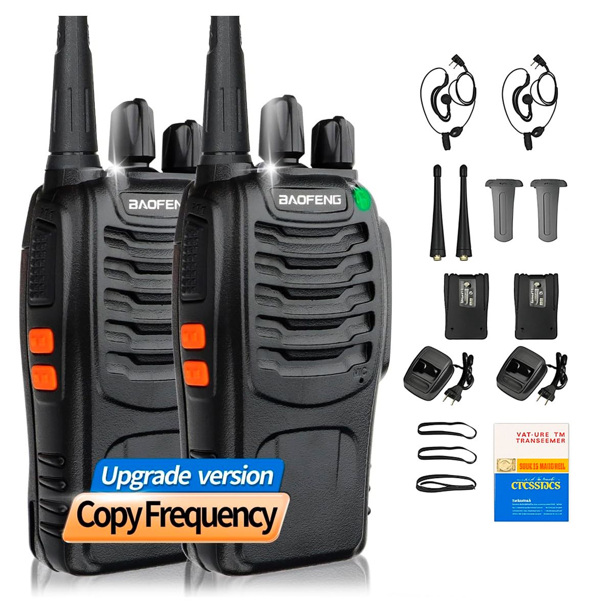 BAOFENG - Pack De Radios Walkie Talkie Baofeng BF888S 3 a 5 km Alcance