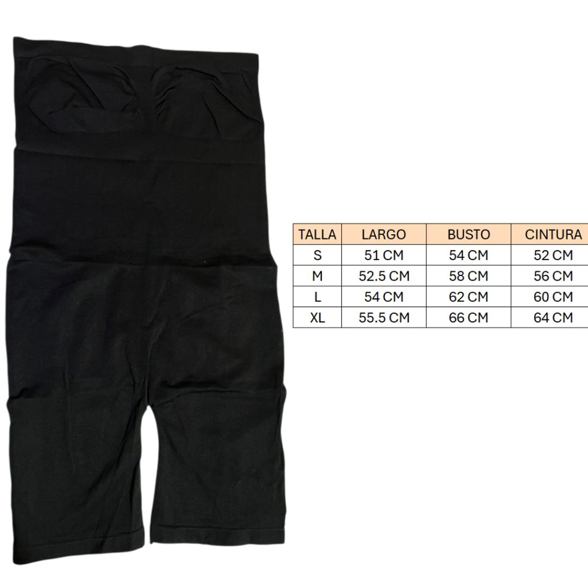 GENERICO - Ropa interior faja moldeadora de cintura bustier reductor NEGRO