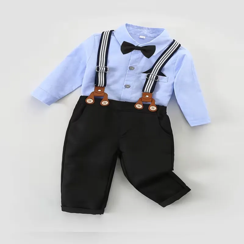 GENERICO - Traje Terno de Niño - Pantalon+ Camisa+Corbata+Tirante