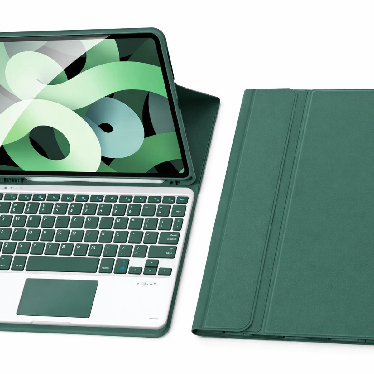 GENERICO - FUNDA CON TECLADO + TOUCHPAD SAMSUNG TAB A9 PLUS VERDE OSCURO