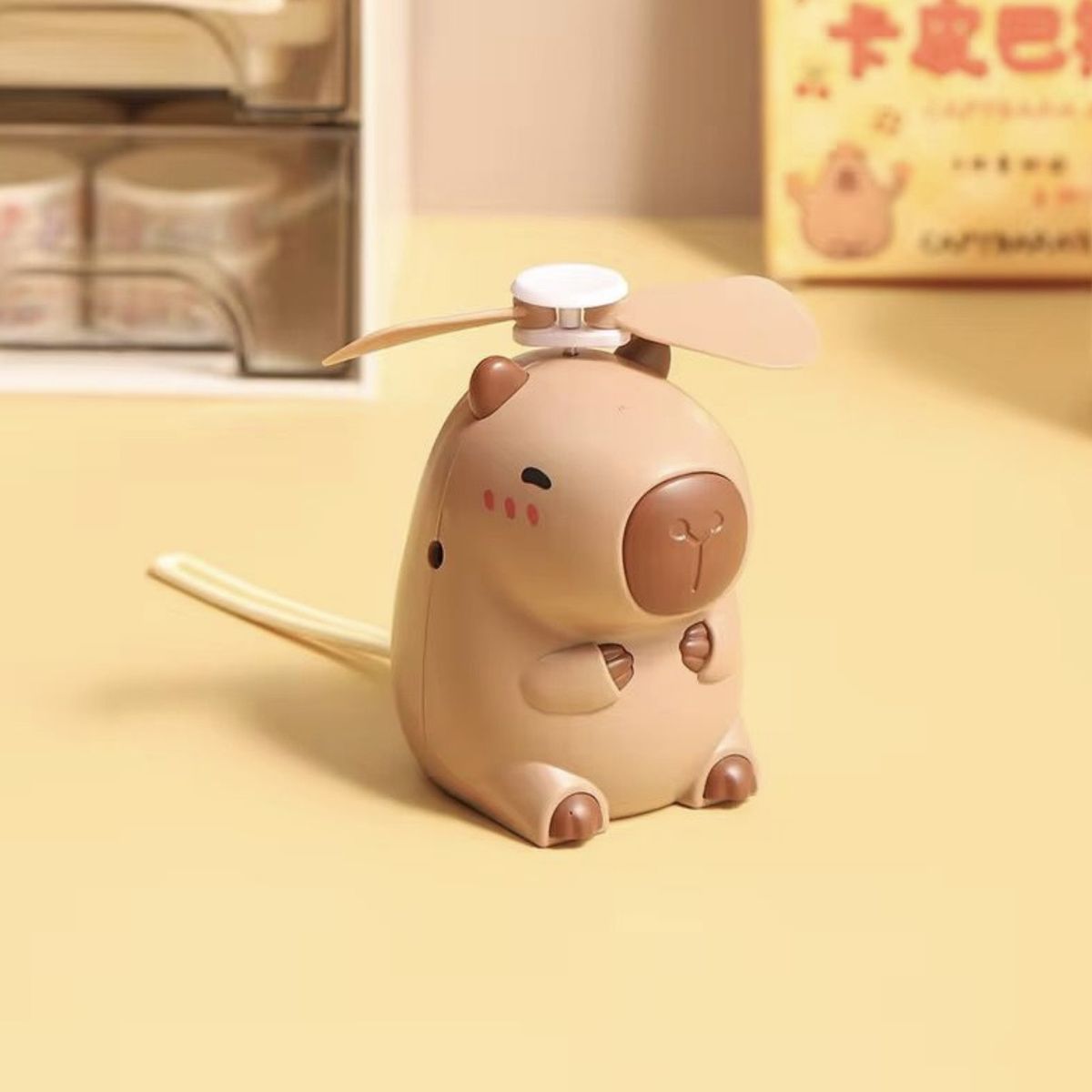 GENERICO - PACK DE 2 MINI VENTILADORES CAPIBARA