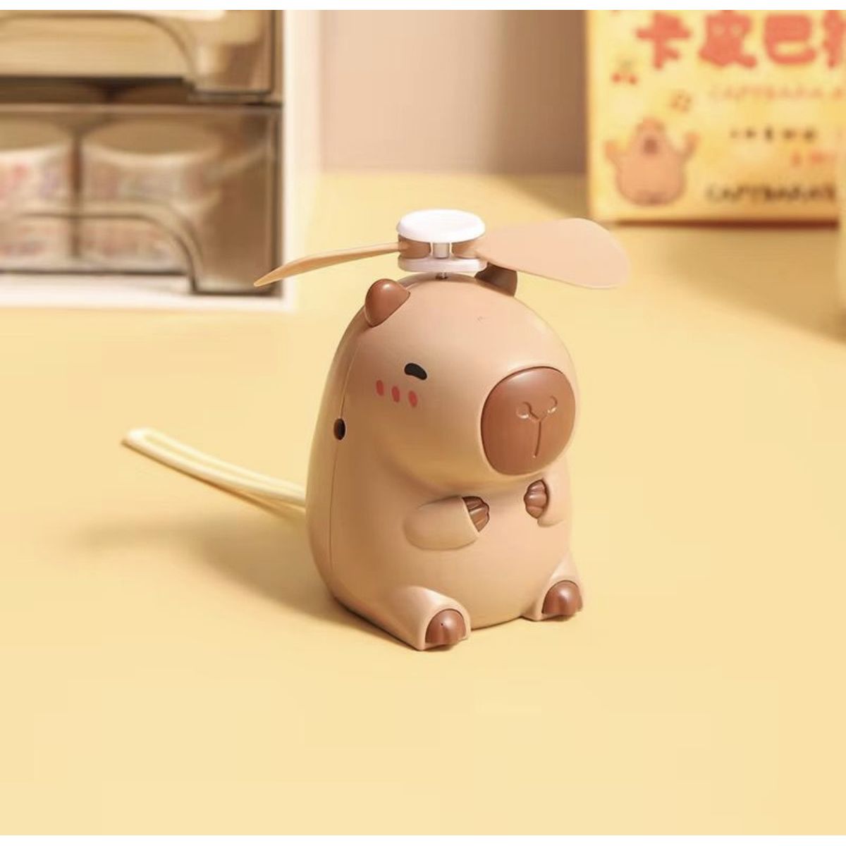 GENERICO - PACK DE 2 MINI VENTILADORES CAPIBARA