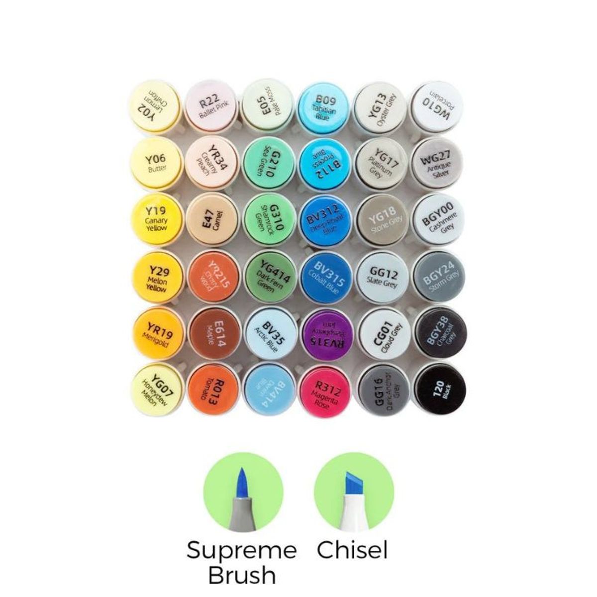 OHUHU - Ohuhu Honolulu Plus. Set de 36 marcadores de alcohol