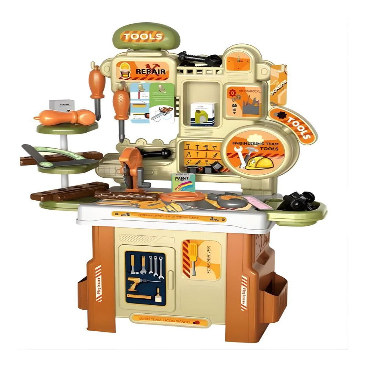 GENERICO - Juego con Temática Taller de Herramientas 53 Pcs para Niños