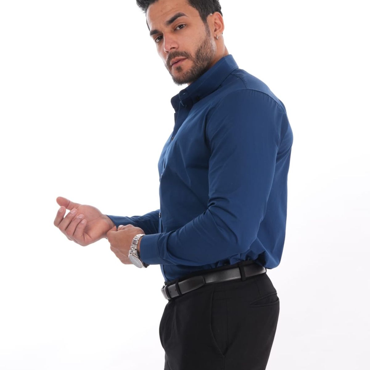 MEHIVIC - CAMISAS CUELLO CAMISERO SLIM FIT COLOR ENTERO