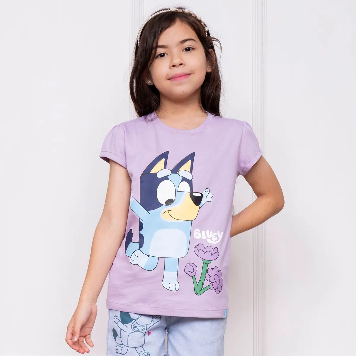 BLUEY - POLO BLUEY NIÑA MC - JERSEY 100% ALGODON