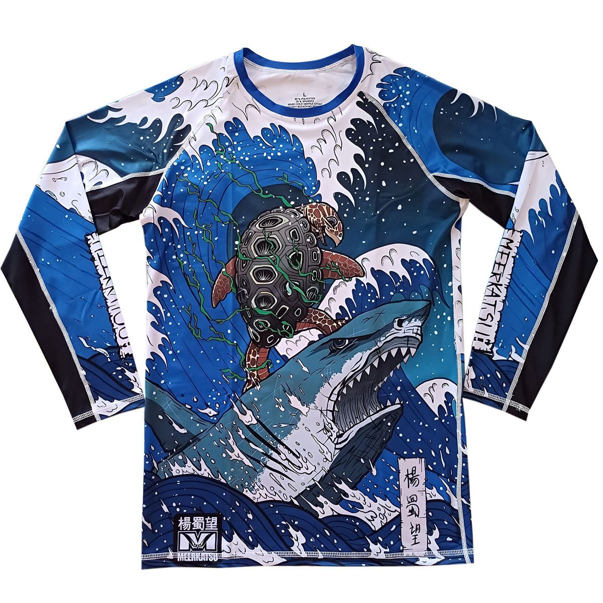 GENERICO - Rashguard Polo Licra Compresor Hombre Tortuga surf mediano