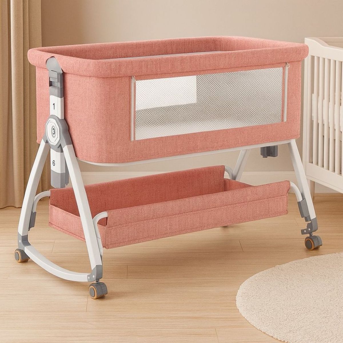 GENERICO - Cuna Mecedora Colecho Anti Reflujo Rosado