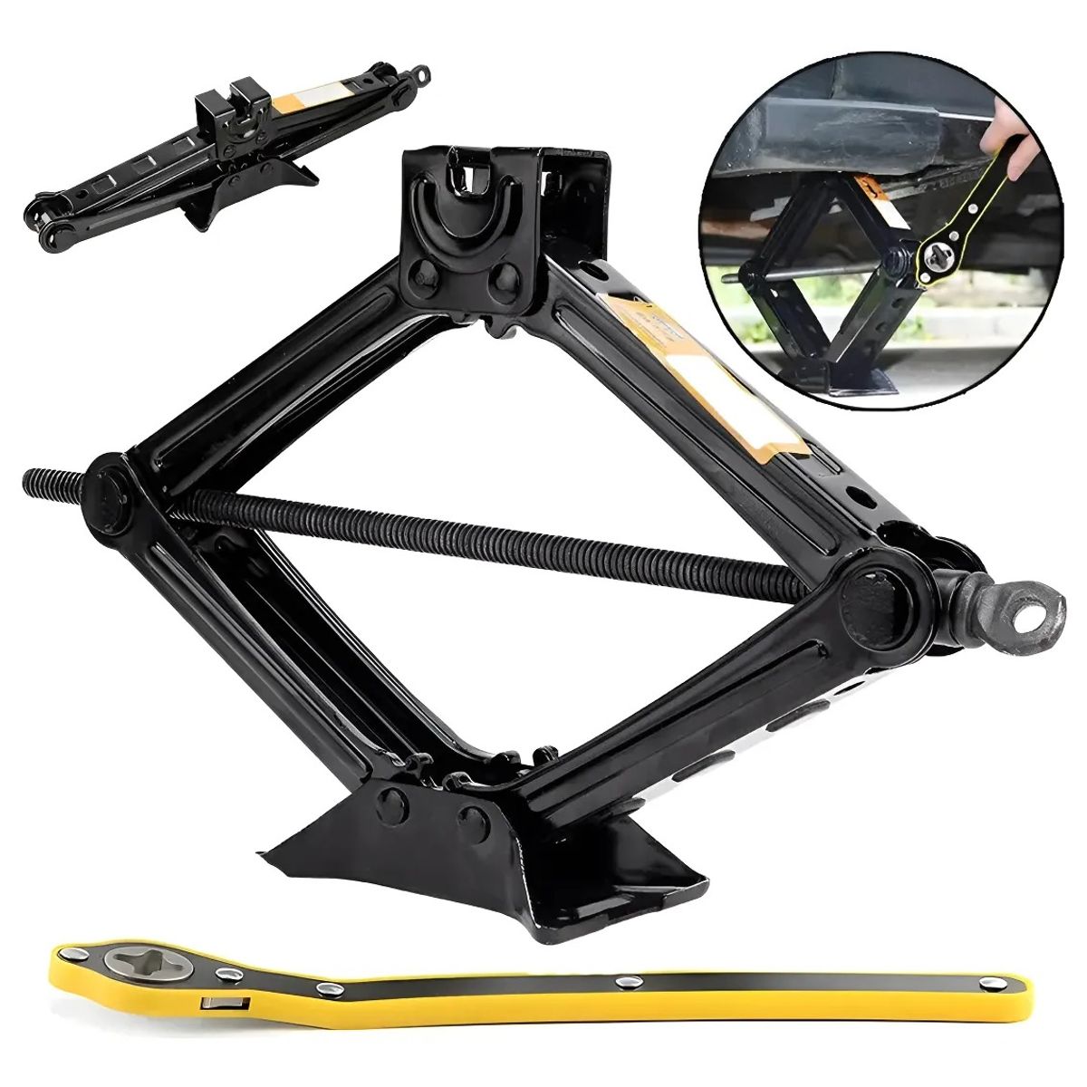 GENERICO - Gata Mecánica Portátil Para Vehículos Tipo Castillo 1 Tonelada