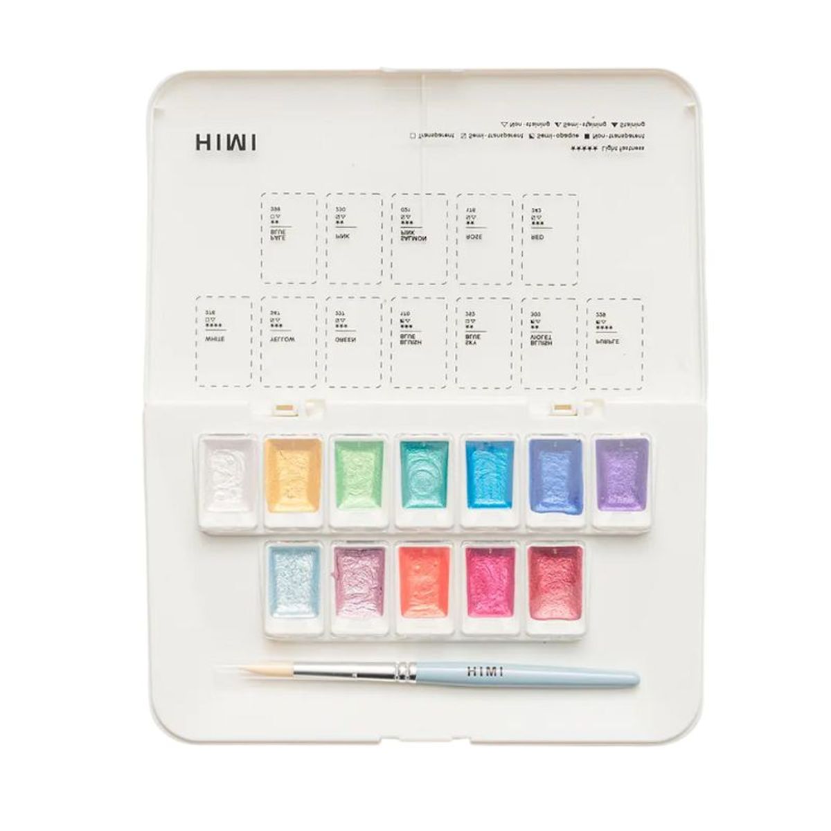 GENERICO - Miya Himi Acuarela Metálica en pastilla: Set 12 colores - JEWELRY