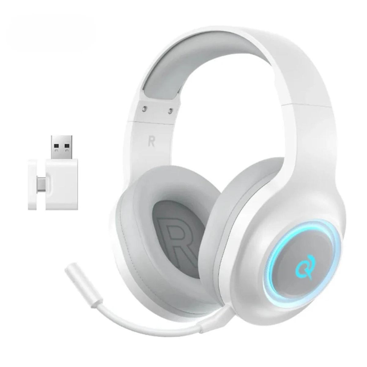 QCY - QCY - Audífonos Inalámbricos Gamer HeroAD V200 triple conexión - Blanco