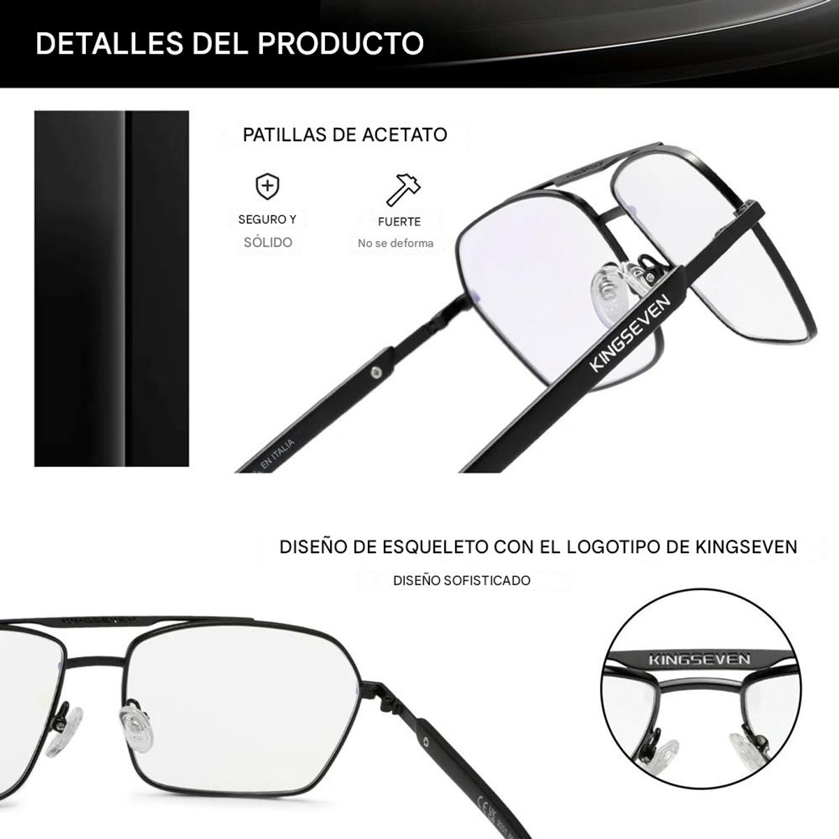 KINGSEVEN - Lentes Kingseven Filtro Luz Azul 65% Antifatiga De Descanso