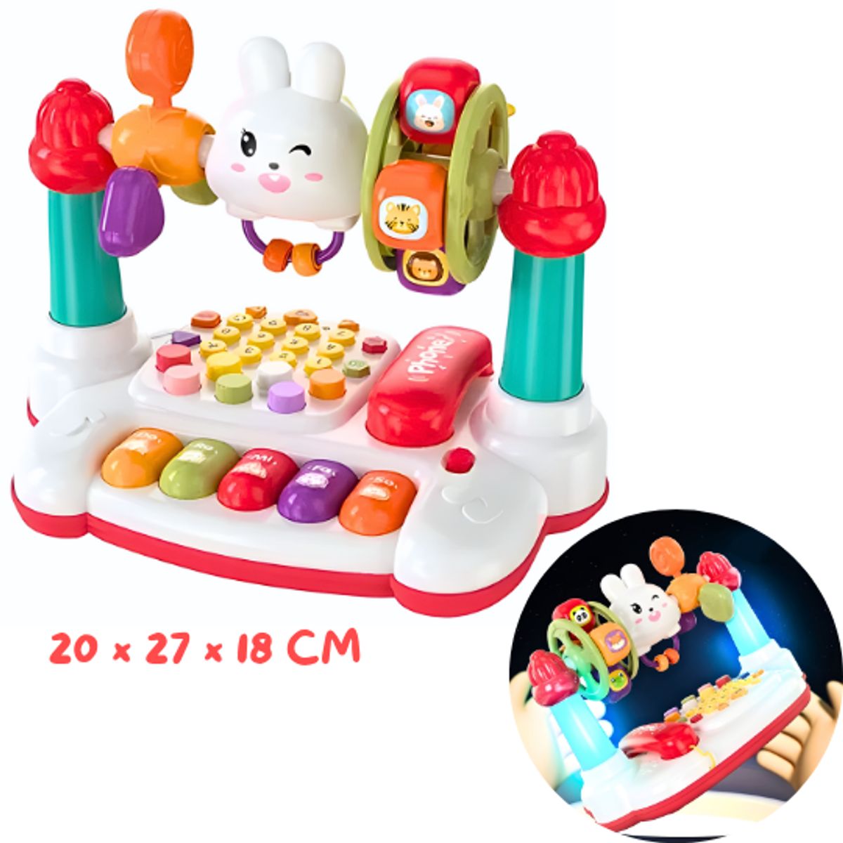 GENERICO - Juguete Didactico Estacion de Telefono Rosa