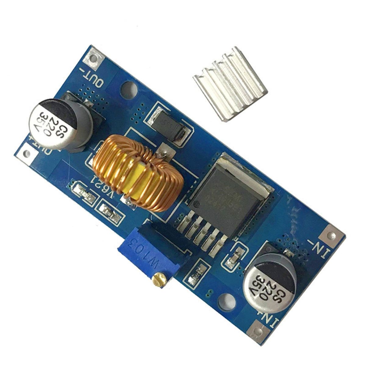 GENERICO - Módulo Reductor de Voltaje XL4015 con Inductor Vertical DC DC Ajustable 438V a 12536V 5A 75W