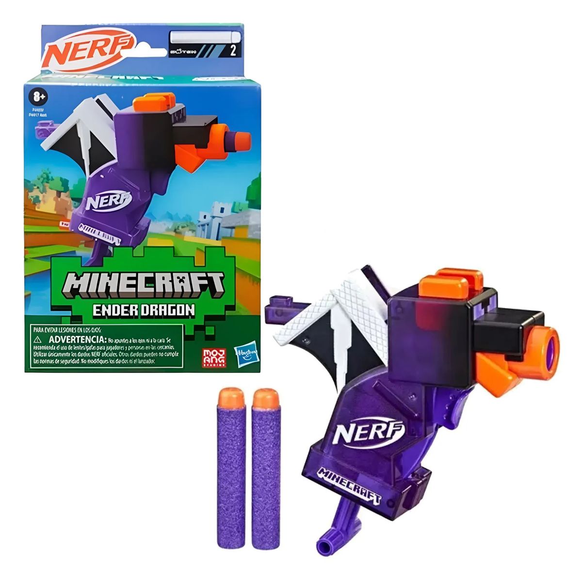 Hasbro - Lanzador Minecraft Ender Dragon Nerf