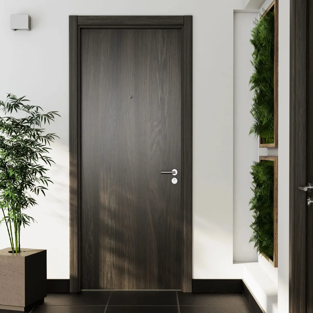 GENERICO - Puerta de Melamina Casatto Interior - 60 x 210 cm - Carbón Pelikano